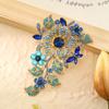 Broche Vintage de Diamante Vazado Rosa Feminino de Alta Qualidade Luxo Leve Nicho Flor Corsage Broche Antigo para Roupas