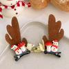 Tocado navideño con horquilla de Papá Noel y asta para el pelo, diadema para niños, horquilla navideña, accesorios para el cabello, diadema