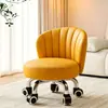 Silla giratoria con respaldo, Taburete pequeño para uso doméstico, Ruedas silenciosas, Taburete bajo para niños, Taburete perezoso móvil, Silla con ruedas y respaldo