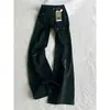Jeans de campana negros, elegantes y sofisticados para mujer, pantalones curvos de otoño con múltiples bolsillos, pantalones de trabajo rectos estilo americano