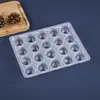 Caixa de embalagem plástica transparente de fábrica, bandeja interna blister para amora-silvestre, descartável, para sopa de comida ultracongelada rápida, redonda sem tampa, caixa interna de suporte