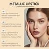 Serie de Labiales en Crema Metálicos Zephoco Ligeros Hidratantes Colorantes Brillantes Maquillaje Crea un Maquillaje de Labios Llamativo