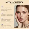 Série de Batons Metálicos Cremosos Zephoco Leve Hidratante Colorido Brilhante Maquiagem Crie Maquiagem Labial que Chama a Atenção