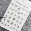 Adesivos para Unhas Estrela Pentagrama Celebridade da Internet Explosivo Estrela Prateada Diamante Super Brilho Adesivos de Unha Decorativos Flash Prateado Adesivos para Unhas