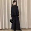 Conjunto de Otoño para Niñas Nuevo a la Moda Chal Floral y Pantalones de Pierna Ancha 2026 Nuevo Estilo Coreano para Niños Mayores