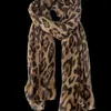 Turismo no Oeste de Sichuan! Lenço de Seda Estampa Leopardo, Xale Estilo Retrô, Lenço Fashionável Sexy, Novo Lenço de Gaze 2025, Lenço de Seda Deserto