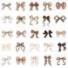 Bolsa de 50 pegatinas de lazo para computadora, teléfono móvil, taza, dibujos animados, pegatinas DIY, accesorios para el cabello, material de decoración de cinta