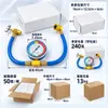 Kit de carga y prueba de refrigerante R134A para aire acondicionado automotriz del fabricante, incluyendo manguera de carga y herramientas de llenado de refrigerante
