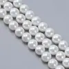 Pérola de concha de Nanyang com contas redondas coloridas para colar DIY feito à mão, acessórios de joias com contas, atacado