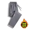 Pantalones casuales para hombre invierno con forro polar grueso pantalones deportivos cintura elástica pantalones rectos holgados pantalones cálidos pantalones deportivos para hombre