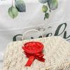 Cesto de Flores Redondo Simples de Vime Sintético Trançado para Mão Cesto Tecido à Mão Flores Floricultura Arranjo Floral Cesto de Flores Cesto Decorativo de Armazenamento