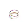 Piercing de nariz em aço inoxidável 316 de camada dupla em espiral, piercing de cartilagem da orelha, joias de piercing estilo minimalista europeu e americano, venda direta do fabricante