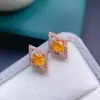 Los Pendientes Naturales de Fanta Tienen Buenos Colores y Todos Son Finos. Plata S925 Finamente Incrustada con la Piedra Principal de Tamaño 4*5mm