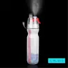 Taza de Spray Portátil de PE, Botella de Agua con Spray Multifuncional para Deportes al Aire Libre, Taza de Agua con Spray de Doble Capa para Mantener el Frío, Botella de Agua para Ciclismo
