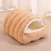 Cama Quente para Gatos de Estimação, Esconderijo Fechado para Gatos, Cama para Gatos e Cachorros, Recinto Espesso e Quente para Animais de Estimação, Cama de Algodão, Em Estoque