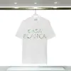 Camiseta de comercio exterior fuente nicho verano nuevo estampado logo Casablanca camiseta de manga corta mujer 100% algodón puro