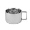 Copo de Café de Aço Inoxidável 304 Estilo Europeu Camada Dupla Anti-Escaldante Copo para Chá com Leite Caneca Conjunto Xícara e Pires para Chá da Tarde Personalização