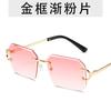 Gafas de sol transparentes para la playa transfronterizas gafas decorativas pequeñas libro rojo pequeño Mismo estilo recorte gafas sin montura