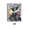 Amazon Naruto Retrato Familiar Anime Pintura Colgante Sala de Estar Moderna Dormitorio Combinación Bidimensional Pintura Decorativa sin Marco
