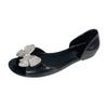 Temu Dropshipping Amazon Novo Estilo Sapatos Peep-Toe Transparentes Sapatilhas Femininas Sapatos de Cristal Strass Pvc Casual