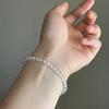 Pulsera de Plata Esterlina S925 2025 Nueva Pulsera de Plata Rota de Piedra Natural Lujo Accesible Joyería de Mano Nicho Regalo de Cumpleaños