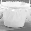Cesta de Florista com Renda Estilo Ocidental Cesta Estilo Americano Noivos Feito à Mão Pequena Cesta de Flores de Luxo