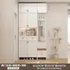 Zapatero de Madera Maciza con Banco Integrado para Uso Doméstico, Gabinete de Almacenamiento de Gran Capacidad para Entrada, Gabinete de Vestíbulo con Compartimentos