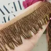 Accesorios de abalorios hechos a mano de alta resistencia, ultra densos de 4 cm para manualidades, tubos de cuentas, borlas, flecos verdes y rojos, encaje para ropa