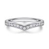 Anillo de Plata Esterlina 925 de Fabricante para Mujer Plata Esterlina 925 Diseño Original Moderno Europeo y Americano Juego de Anillos para Pareja Dos en Uno