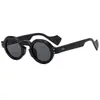 2025 Nuevas Gafas de Sol Redondas Personalizadas Europeas y Americanas Estilo Punk Gafas de Sol de Marco Pequeño Tendencia Transfronteriza Versátiles para Hombres y Mujeres