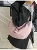 Bolso de Lona Casual de Color Sólido Transfronterizo para Mujer, Bolso Tote de Alta Gama de Gran Capacidad, Bolso de Axila Portátil para Mujer con Pliegues para Viaje