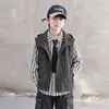 Colete com Capuz Infantil para Meninos 2026 Novo Estilo Primavera e Outono Roupa Exterior para Crianças Médias e Mais Velhas Colete Estilo Outono Roupa de Trabalho para Meninos Tendência