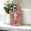 Funda Protectora Artística Floral de Manzana 17 de Doble Capa en Forma de Cruz, Best-Seller Europeo y Americano para iPhone 15 Pro Max