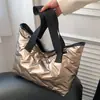 Fábrica de Bolsas Ecológicas Bolsas de Algodón Brillantes Hechas a Medida, Bolso de Hombro de Gran Capacidad a la Moda, Bolso Tote de Trabajo Versátil de Moda para Mujer