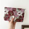 Versión Coreana Ins Bolsa de Maquillaje de Alta Gama Rosa Versátil Monedero Portátil Lápiz Labial Audífonos Bolsa de Almacenamiento de Gran Capacidad