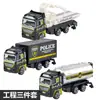 Brinquedo de carro de liga modelo de fogo simulação menino brinquedo infantil engenharia transporte saneamento carro de polícia modelo de série