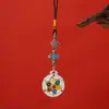 Mantra de seis caracteres, oito símbolos auspiciosos, doze signos do zodíaco, nove palácios, oito trigramas, novo chaveiro de carro giratório estilo Xizang em estoque