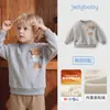[Nuevo 2 artículos 15% de descuento] sudadera jellybaby para niños y niñas con forro polar para niños ropa de otoño top ropa de bebé