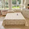100% algodón puro, adecuado para dormir directamente sobre él, sábana de cama para todas las estaciones, pieza única, algodón completo, adecuado para dormir directamente sobre él, individual o doble, juego de tres piezas para dormitorio de estudiante