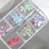 Caja al por mayor de 6 compartimentos con lazo Accesorios para Uñas Artísticas Decoración de Uñas Portátil DIY Diamante de Resina Dulce de Hada Accesorios para Uñas