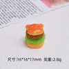 Delicioso Burger Estéreo Juguete de Comida Joyería DIY Hecha a Mano Accesorios Pegamento de Crema Resina Pequeños Accesorios Paquete de Material para Pasador de Pelo