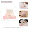 Presilha de Cabelo de Urso Acrílico que Muda de Cor Jiarui Fofa Estilo Ins Coração com Glitter Urso Vazado Presilha de Tubarão para Crianças