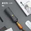 Paraguas de Negocios Personalizado de Madera Maciza para Hombres, Adecuado para Clima Soleado y Lluvioso, Resistente al Viento y Reforzado, Paraguas Automático, Paraguas Automático Personalizado