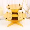 Soporte para Pastel de Dos Pisos Color Sólido Transfronterizo con Bronceado Mesa de Postres para Fiesta Mesa Sencilla para Pastel de Cumpleaños en stock