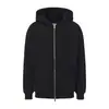 Outono e Inverno 2026 Novo Produto Terry Micro-Fleece Estilo Americano Moletom com Capuz Masculino Zíper Duplo Top Cardigã Cor Sólida Simples