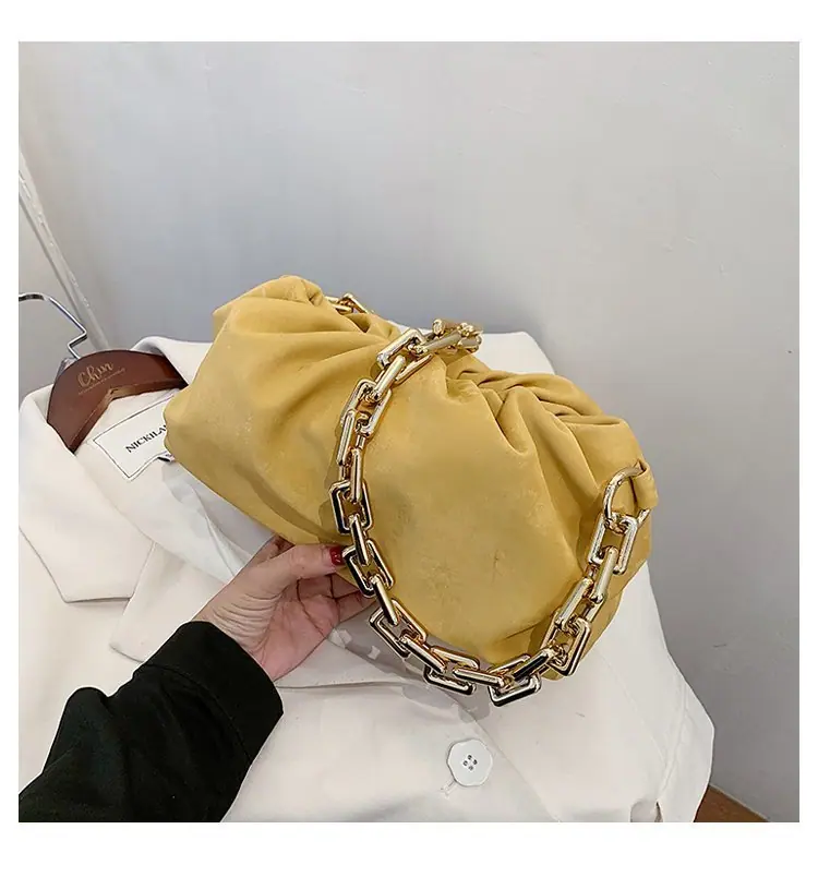 网红小包包女包2020新款腋下包时尚链条羊羔毛包包精致链条云朵包