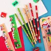 Set de Lápices Navideños de Cinco Piezas Empaque en Tarjeta Blíster Set de Papelería para Estudiante de Primaria Actividad de Jardín de Infancia Premio Pequeño Navideño