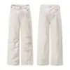 Muxi Clothing Marca de Moda Estilo Americano Cleanfit Retro High Street Pantalones Cargo Paracaídas Patchwork Sueltos Casuales para Hombre