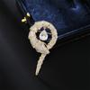 Moda Coreana Atmosférico Zircón Zodiaco Serpiente Broche de Gama Alta para Mujer Elegante Pin de Abrigo Ramillete Hebilla para Chal Floral Moderno