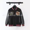 Comercio Exterior Transfronterizo Retro Americano Bordado Colaboración Tendencia Chaqueta de Béisbol de Milán Resistente Pareja Unisex Superior